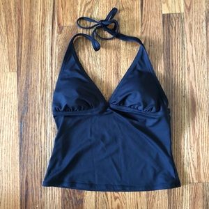 Anne Cole Locker black tankini swim top. Size s